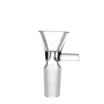 14mm Male Bong Bowl with Handle | Clear Glass Replacement