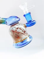 3.5″ Little Beauty Cute Glass Bubbler | Fumed Silver