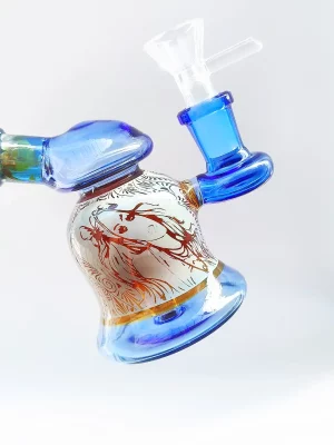 3.5″ Little Beauty Cute Glass Bubbler | Fumed Silver