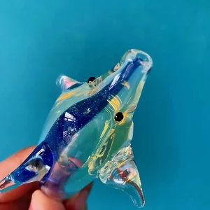 5.7″ Graceful Dolphin Glass Hand Pipe