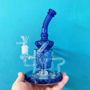 8″ Vortex Flow Disc Perc Recycler Concentrate Dab Rig