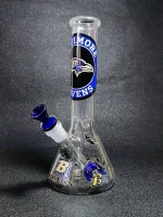 10-inch Baltimore Ravens Beaker Glass Bong