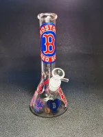 10 Inch Boston Red Sox Beaker Glass Bong