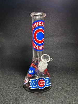 10" Chicago Cubs Beaker Glass Bong