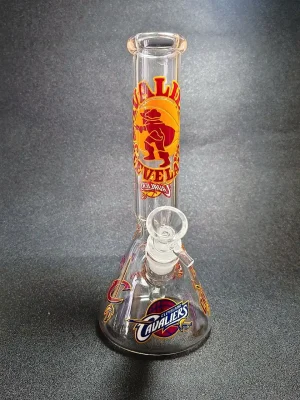 10 Inch Cleveland Cavaliers Beaker Glass Bong