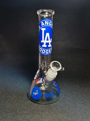 10" LA Dodgers Borosilicate Glass Beaker Bong