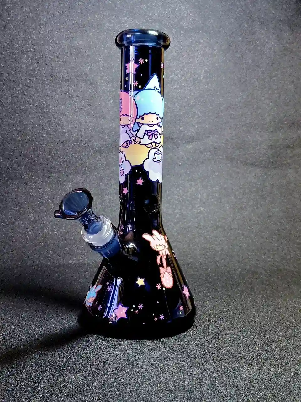10" Little Twin Stars Deep Blue Glass Beaker Bong