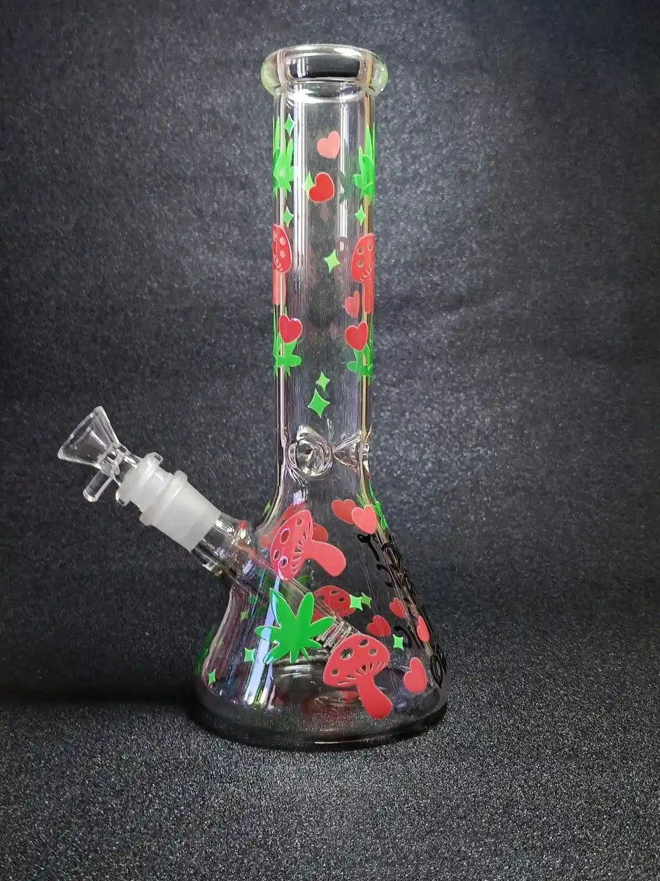 10" Mushroom & Leaf Organic Panic Beaker Bong - Image 2