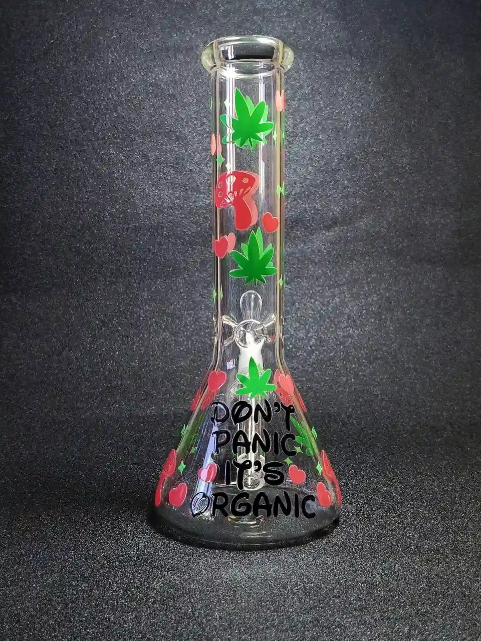 10" Mushroom & Leaf Organic Panic Beaker Bong