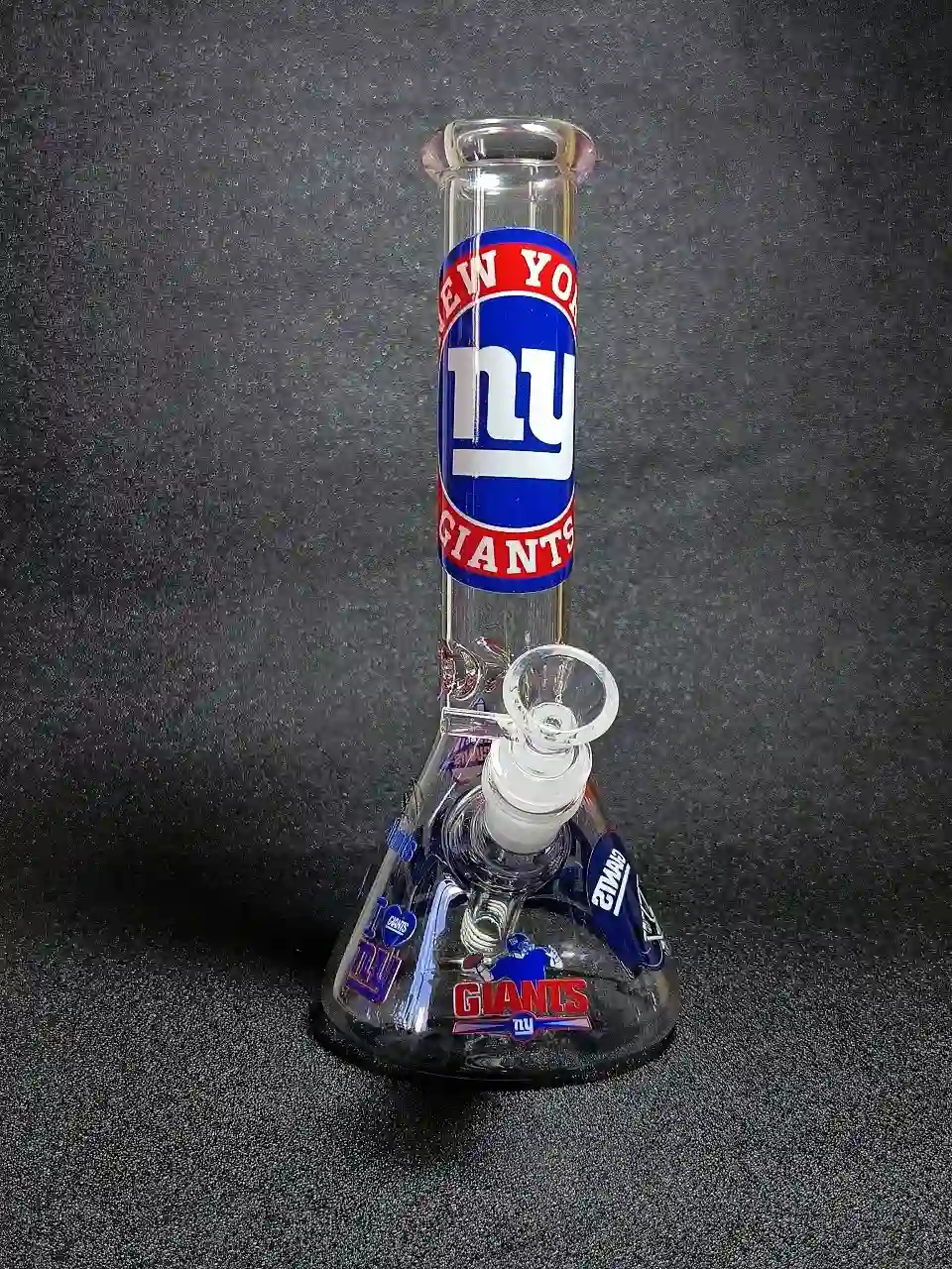 10" New York Giants Big Blue Borosilicate Glass Beaker Bong