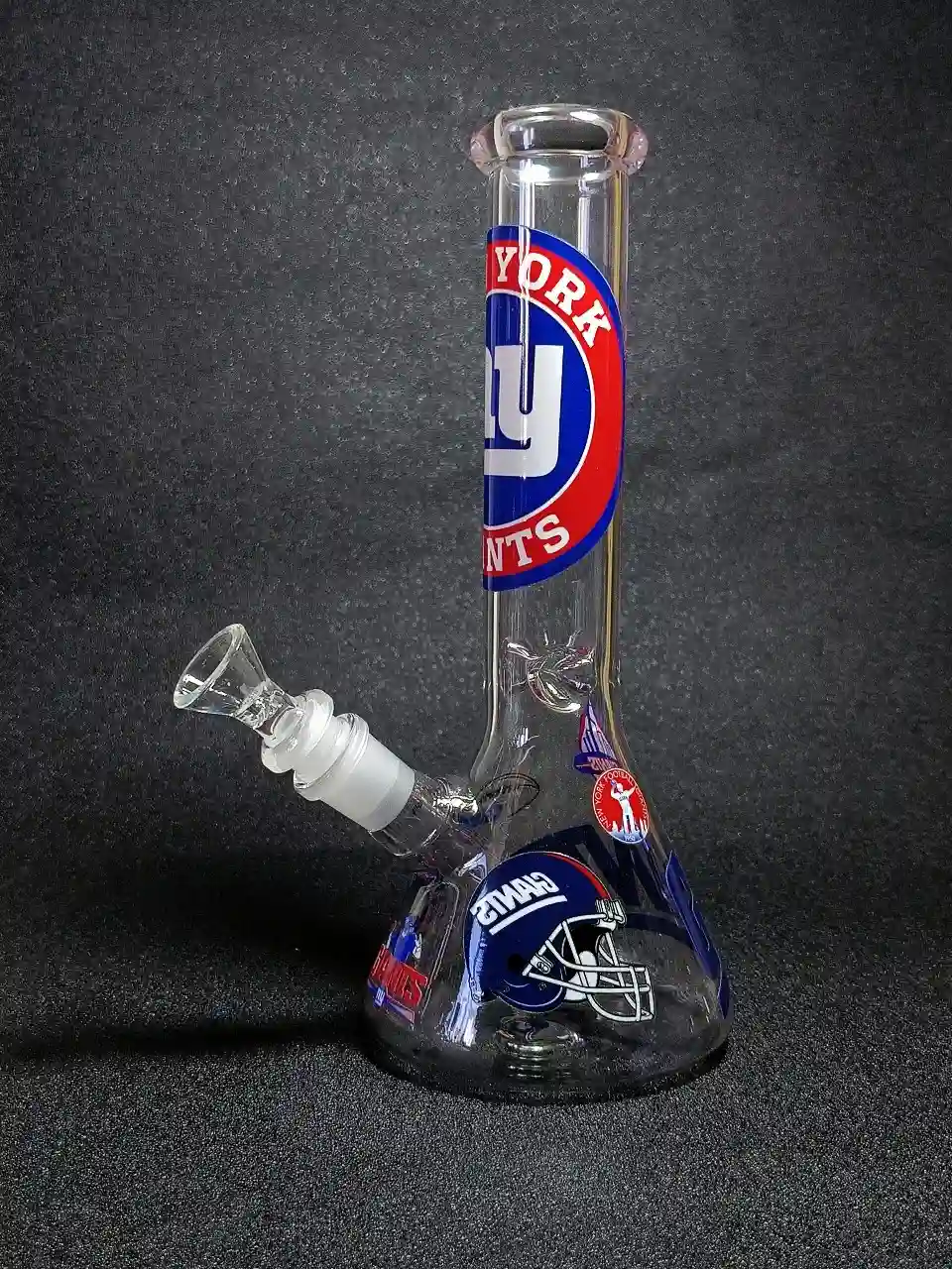 10" New York Giants Big Blue Borosilicate Glass Beaker Bong - Image 2