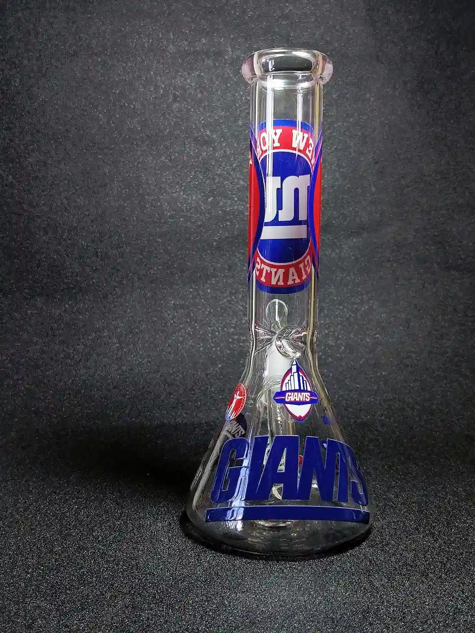 10" New York Giants Big Blue Borosilicate Glass Beaker Bong - Image 4