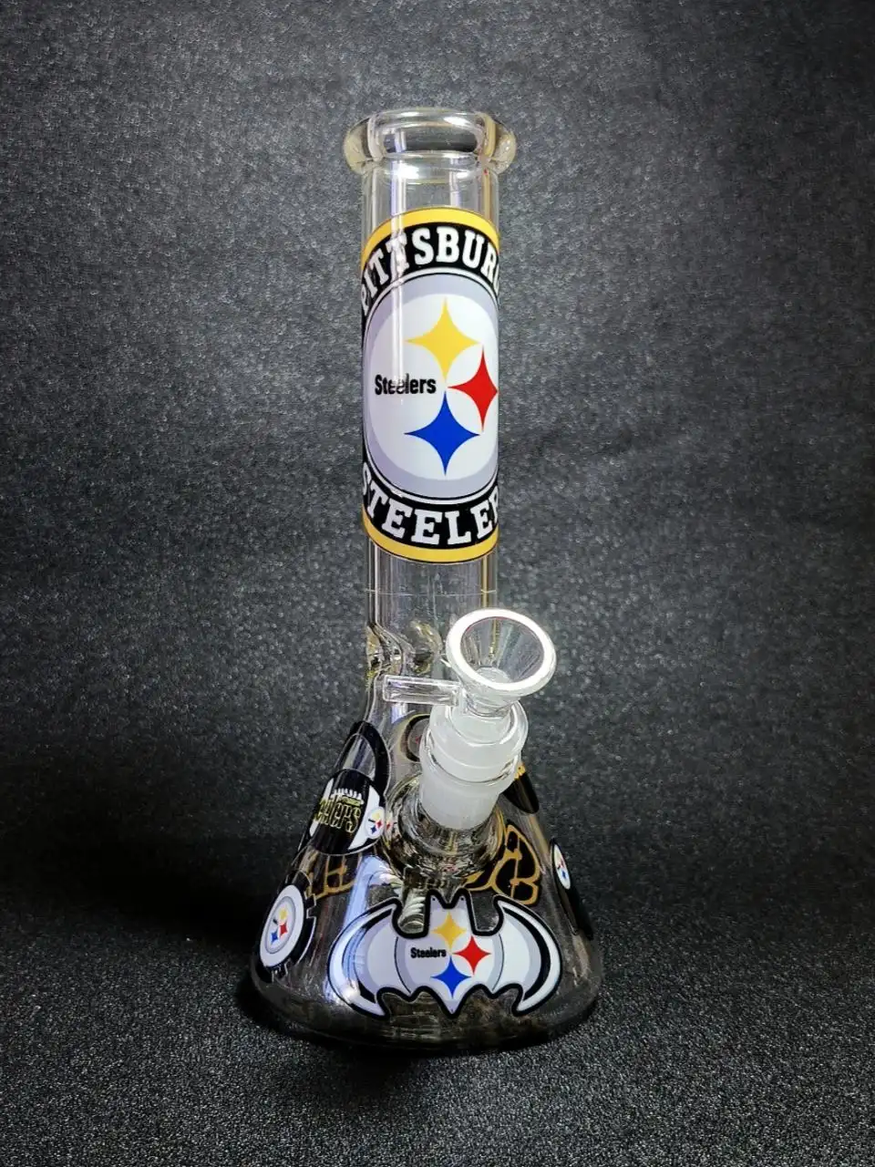 10 Inch Pittsburgh Steelers Beaker Glass Bong