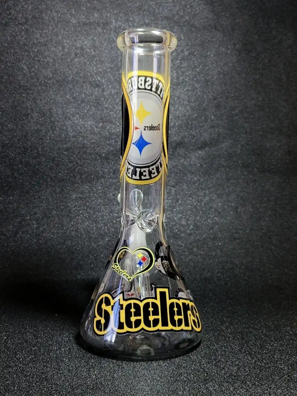 10 Inch Pittsburgh Steelers Beaker Glass Bong - Image 3