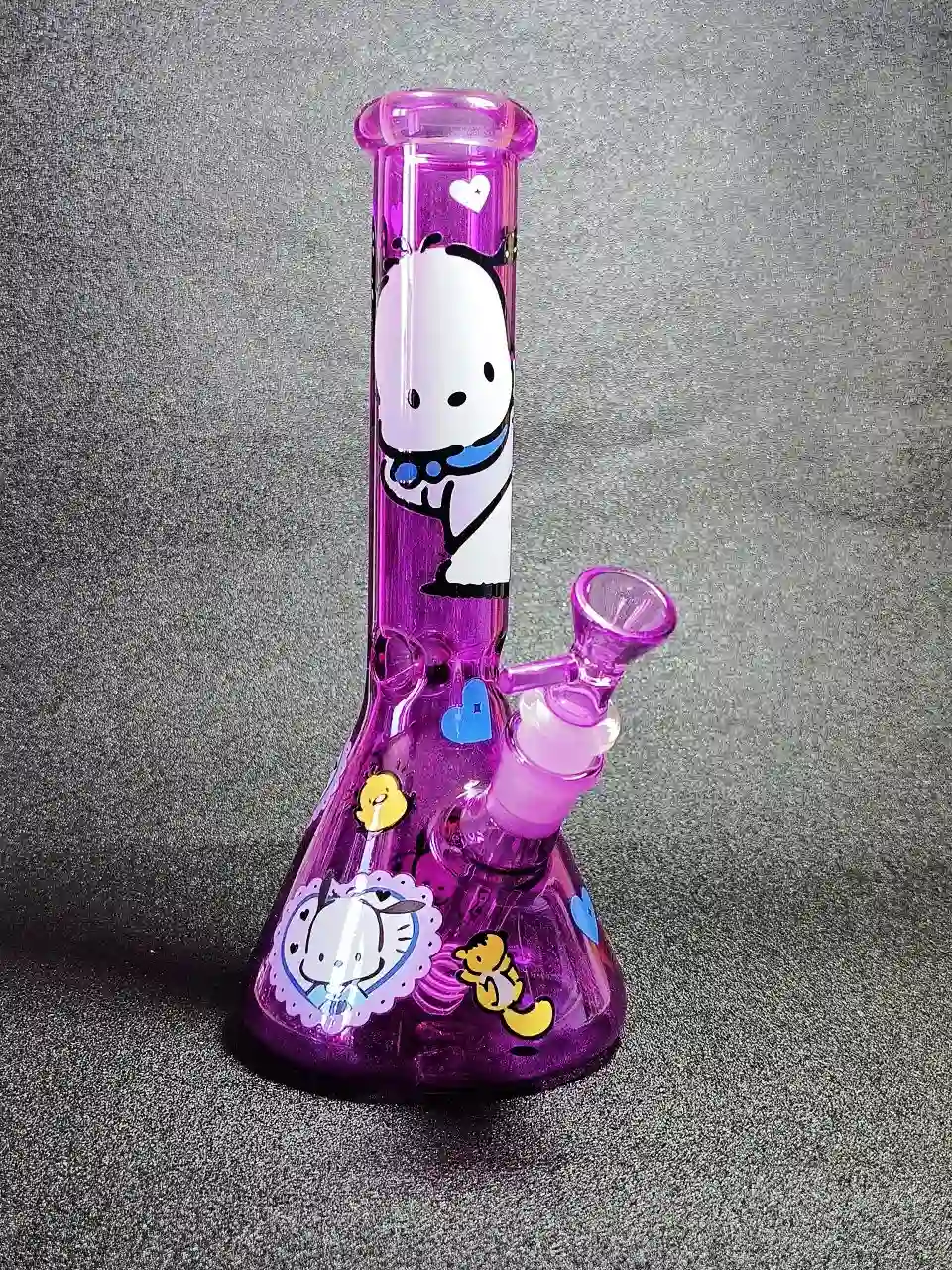10 Inch Purple Daydream Pochacco Borosilicate Glass Beaker Bong