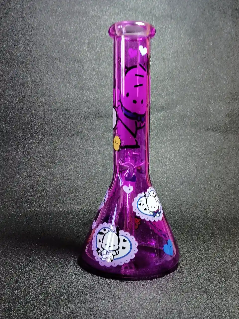 10 Inch Purple Daydream Pochacco Borosilicate Glass Beaker Bong - Image 3