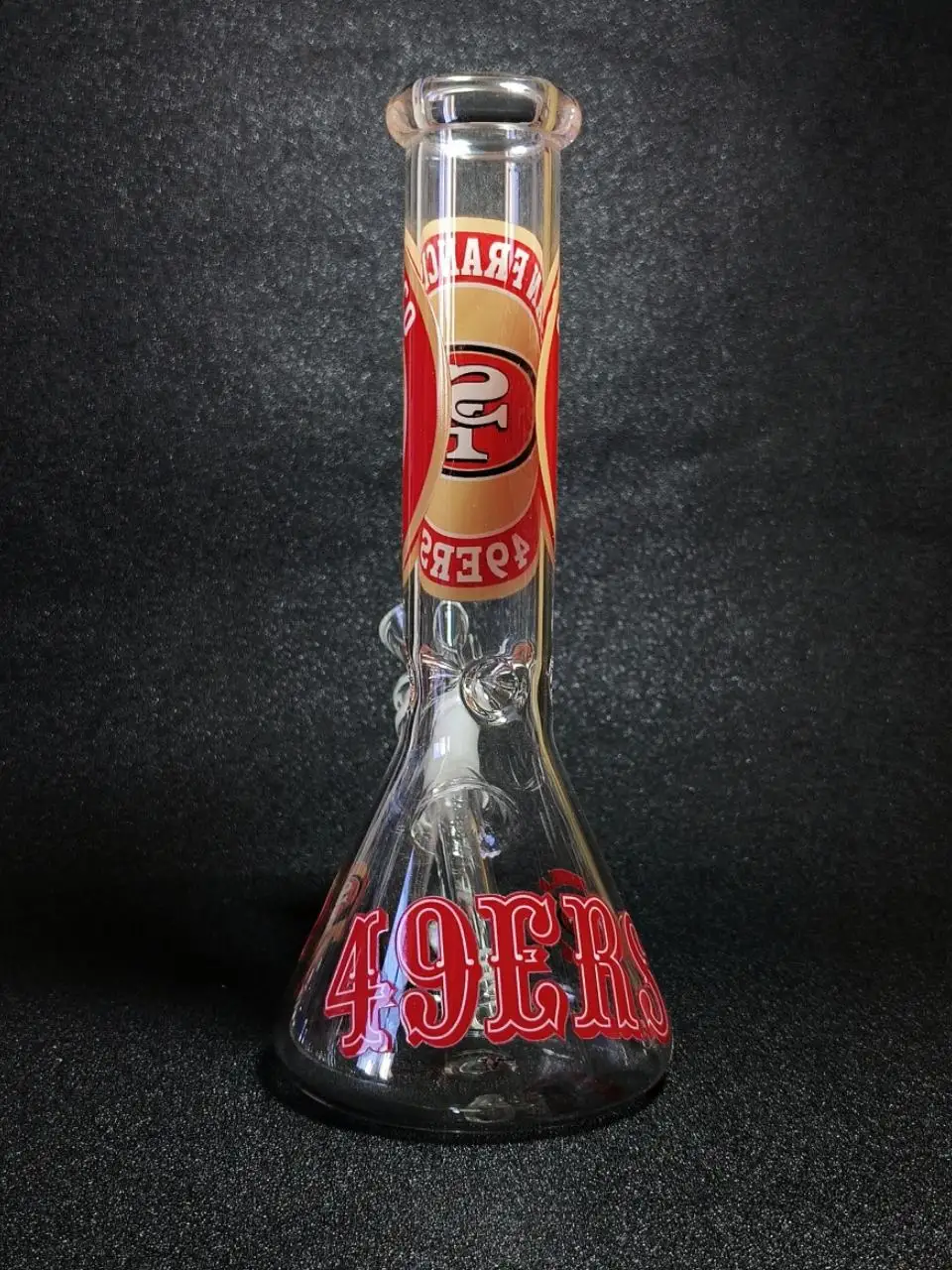 10 Inch San Francisco 49ers Red and Gold Beaker Bong - Image 3