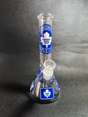 10" Toronto Maple Leafs Borosilicate Glass Beaker Bong