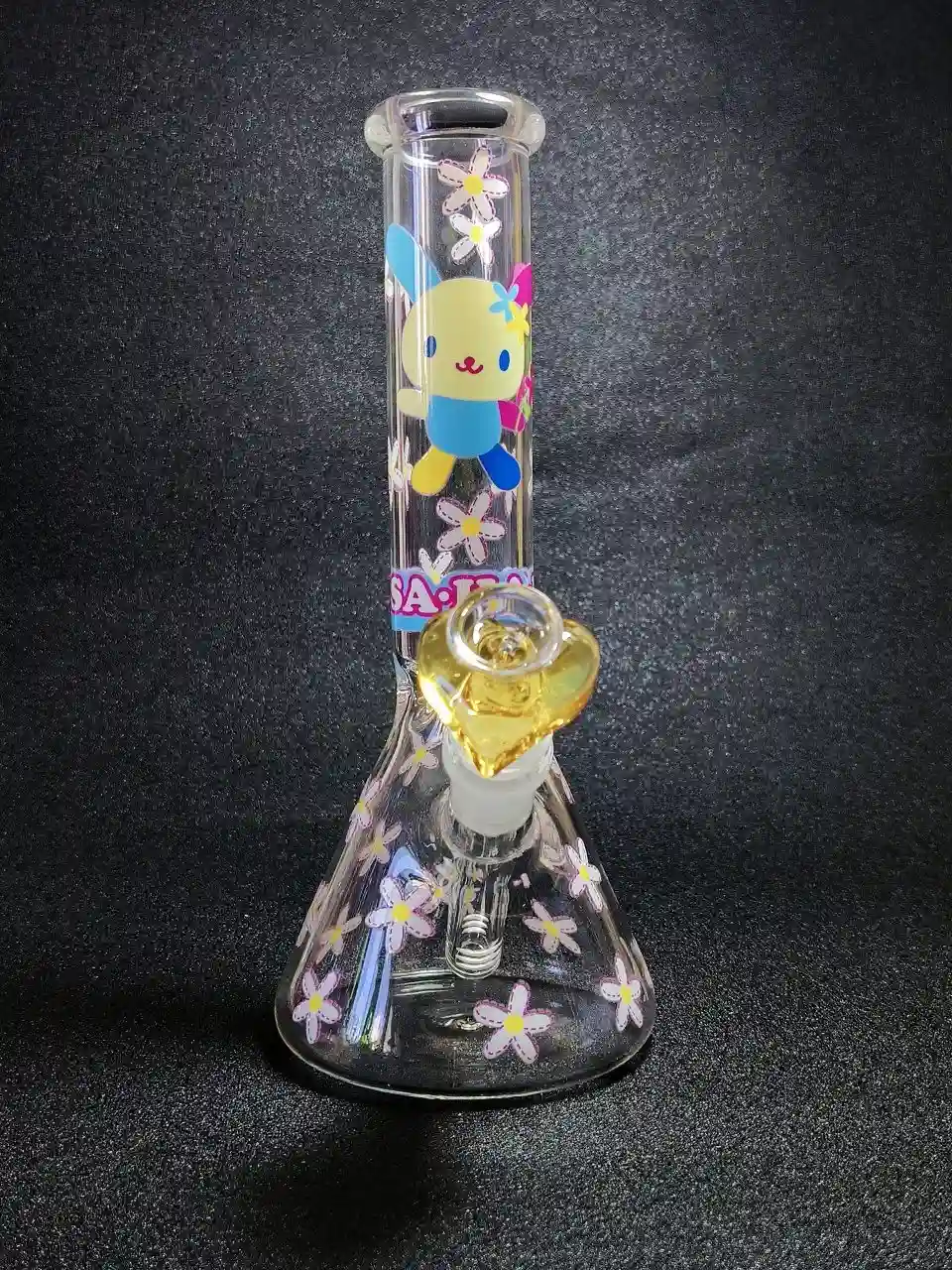 10" Usahana Flower Garden Beaker Glass Bong