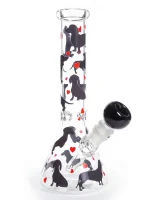 10 Inch Dachshund Heart Beaker Glass Bong