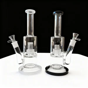11-Inch Minimalist Straight Tube Glass Bong with Matrix Perc