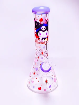 12-Inch Kuromi-Inspired 9mm Thick Glass Beaker Bong