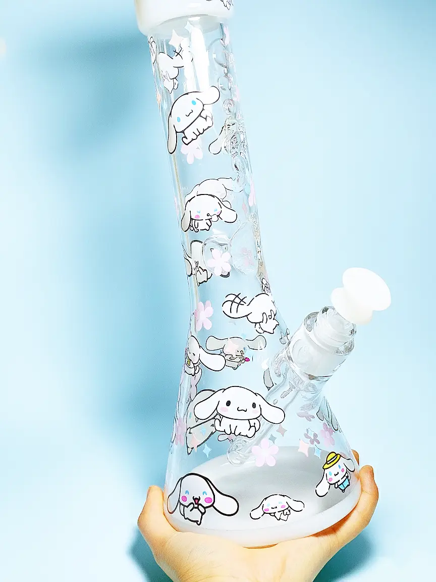 Cinnamoroll × Cookies 13-Inch 5mm Beaker Glass Bong - Image 3