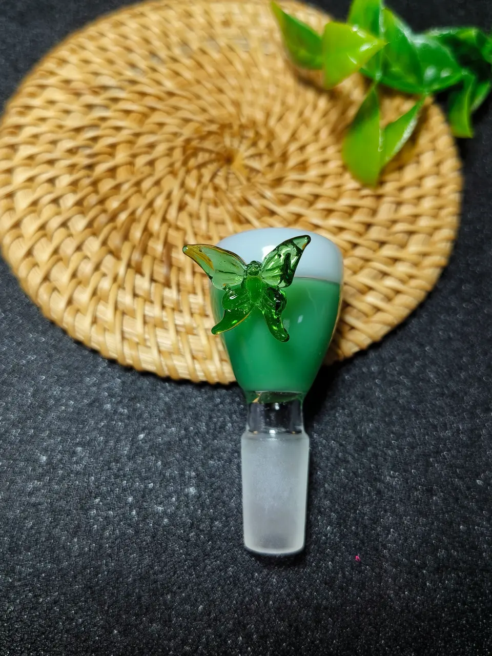 14mm Male Butterfly & Apple Borosilicate Glass Bowl - Image 3