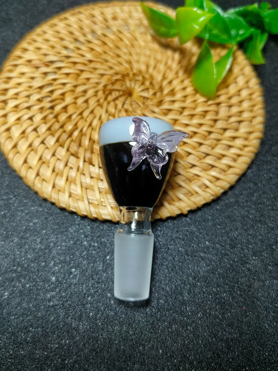 14mm Male Butterfly & Apple Borosilicate Glass Bowl - Image 5