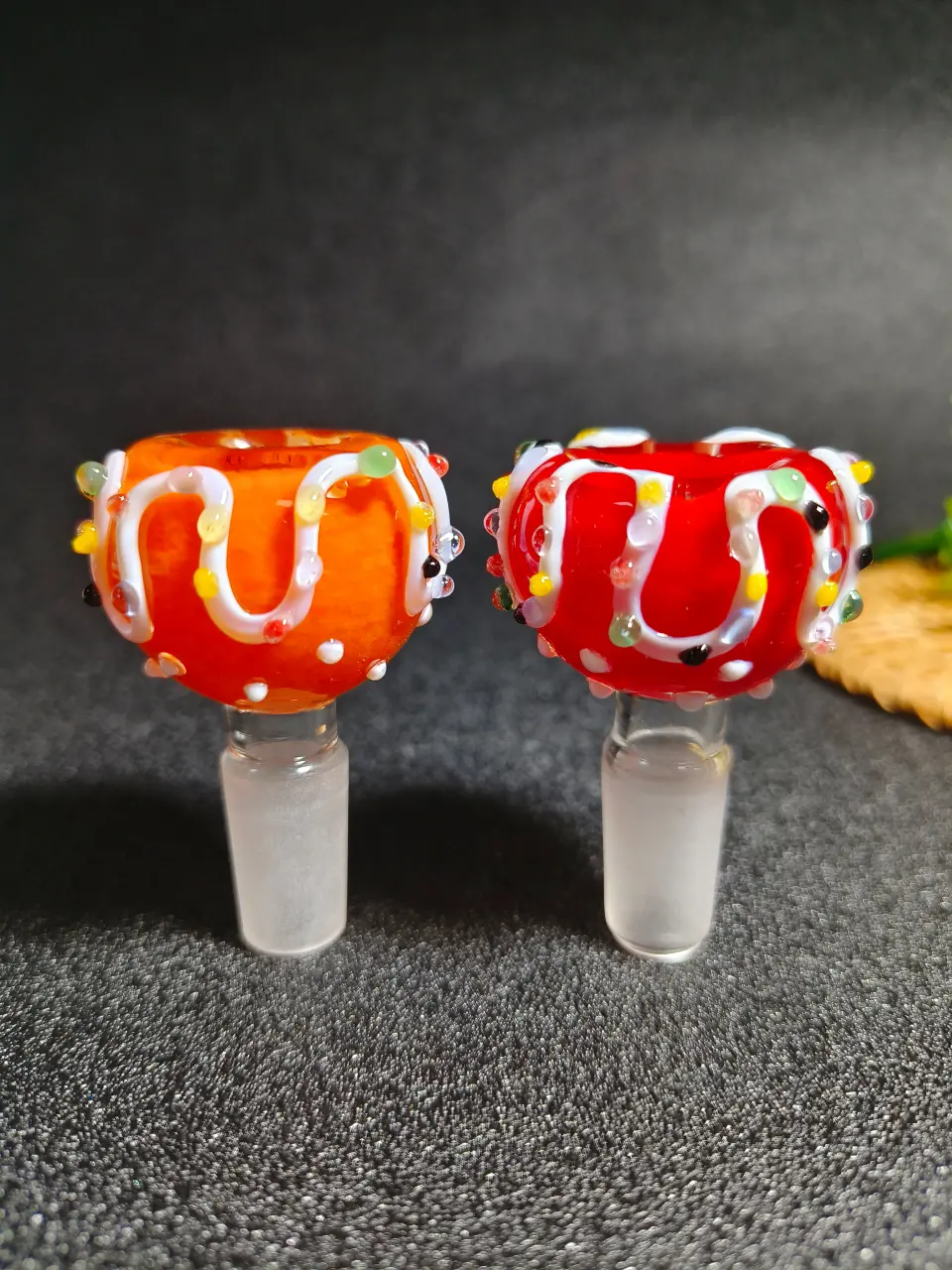 14mm Male Festive Candy Style Borosilicate Glass Bong Bowl