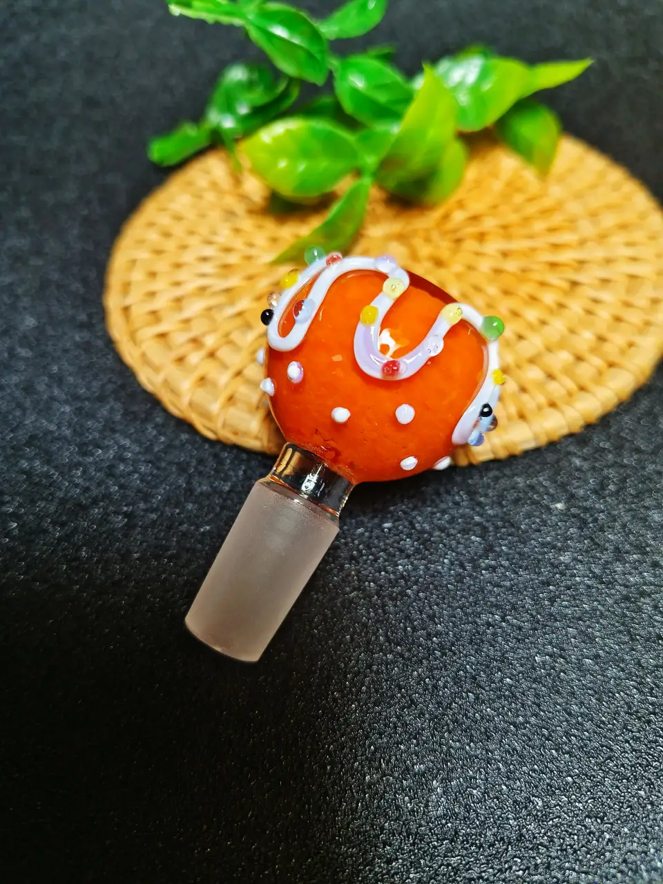 14mm Male Festive Candy Style Borosilicate Glass Bong Bowl - Image 4