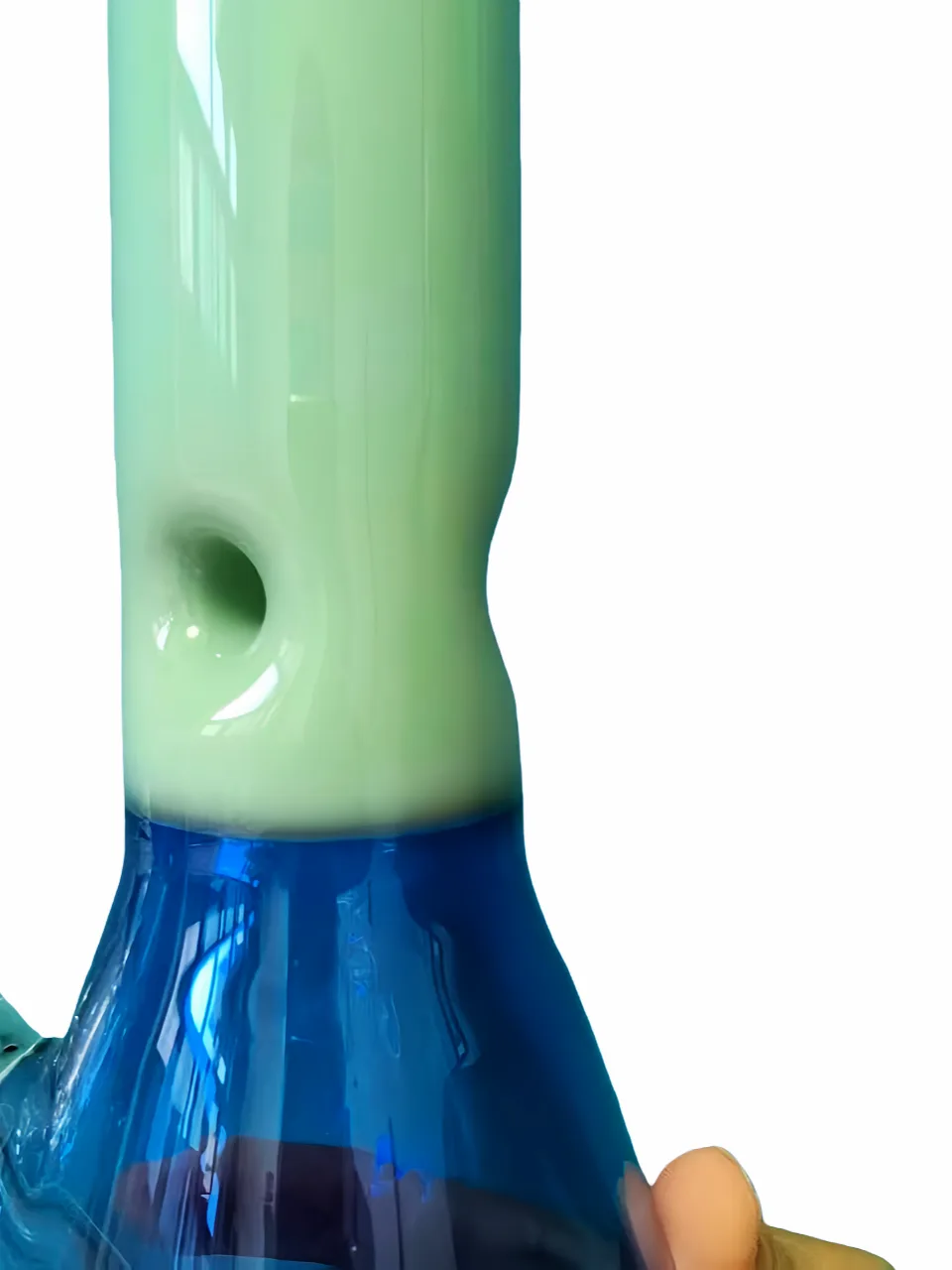 19-Inch Blue & Mint Thick Glass Beaker Bong - Image 2