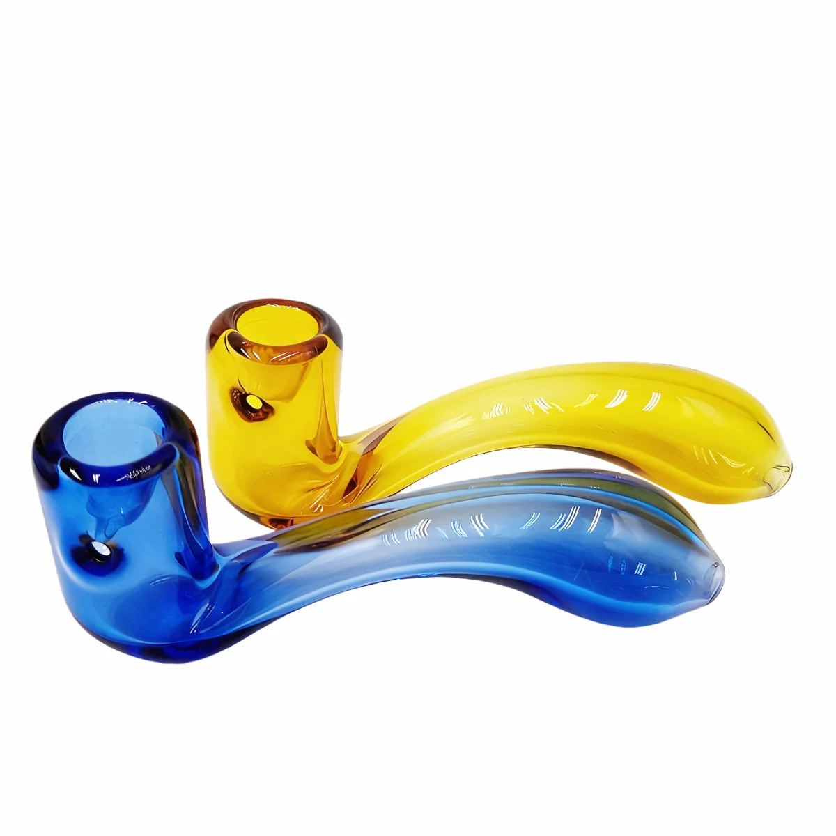 4-Inch Banana-Shaped Glass Hand Pipe - Image 2