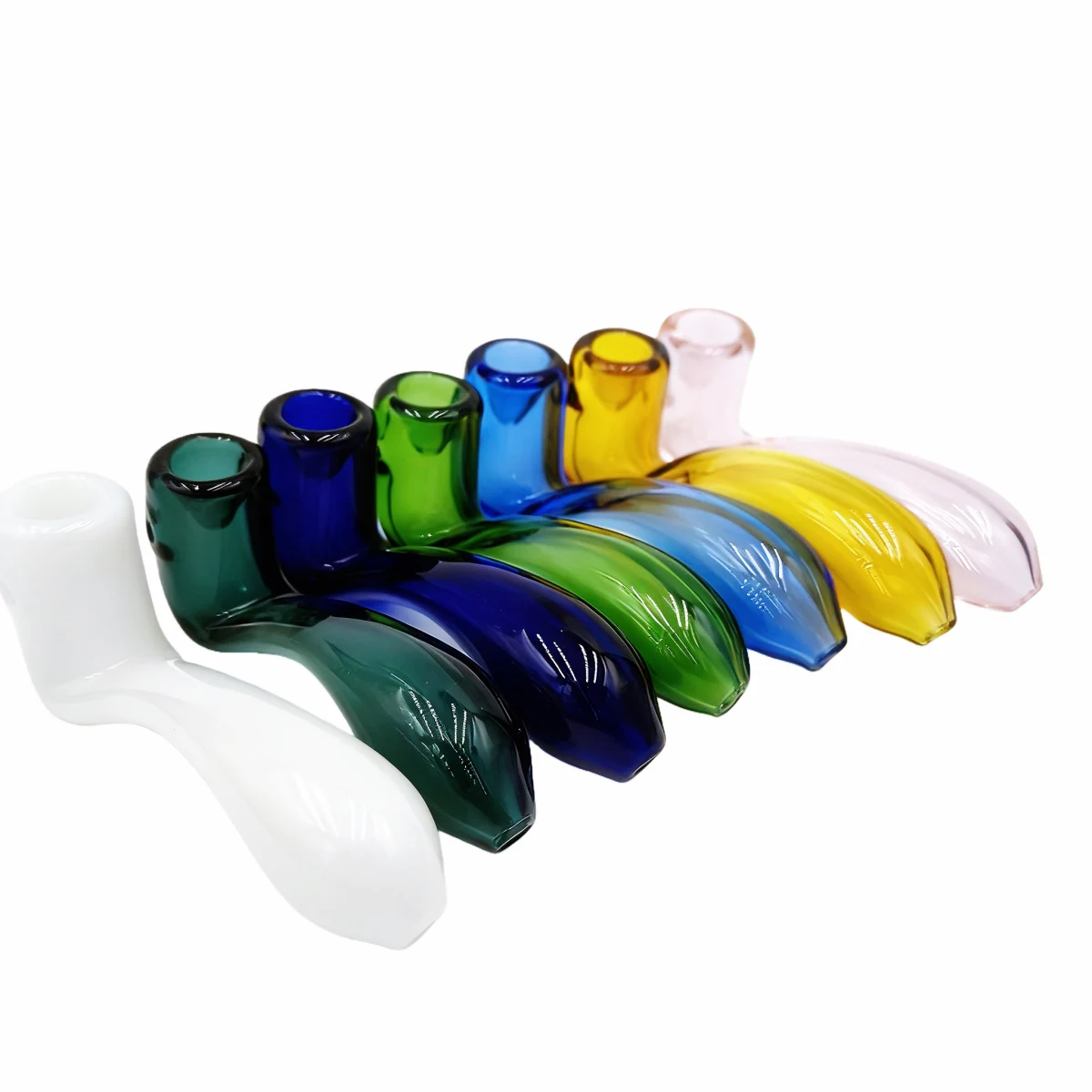 4-Inch Banana-Shaped Glass Hand Pipe