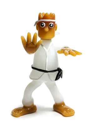 5-Inch Handcrafted Glass Kung Fu Master Bong