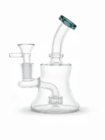 6-Inch Curved Dab Bong with Green Rim