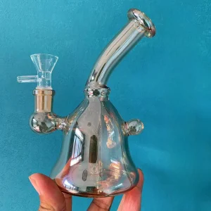 6-inch Iridescent Handbell Glass Bong