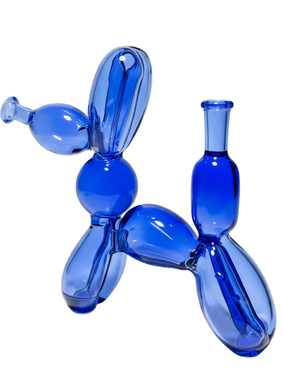 Blue Glass Balloon Dog Bubbler Bong 6 Inch - Image 3