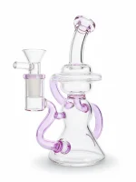 7-Inch Lavender Dual-Path Recycler Glass Bong