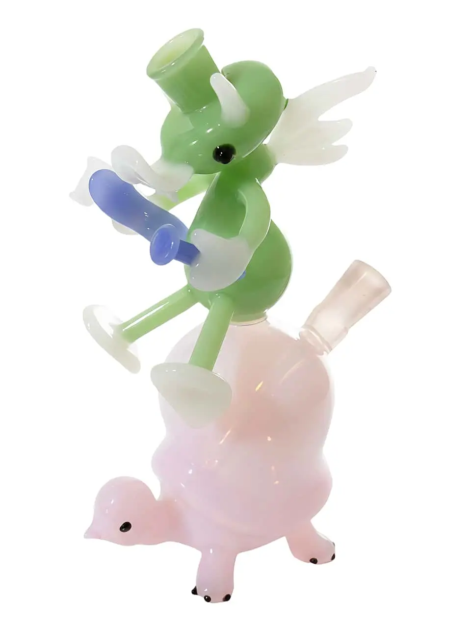 Elf & Turtle Fantasy 7-Inch Mini Glass Bubbler Bong