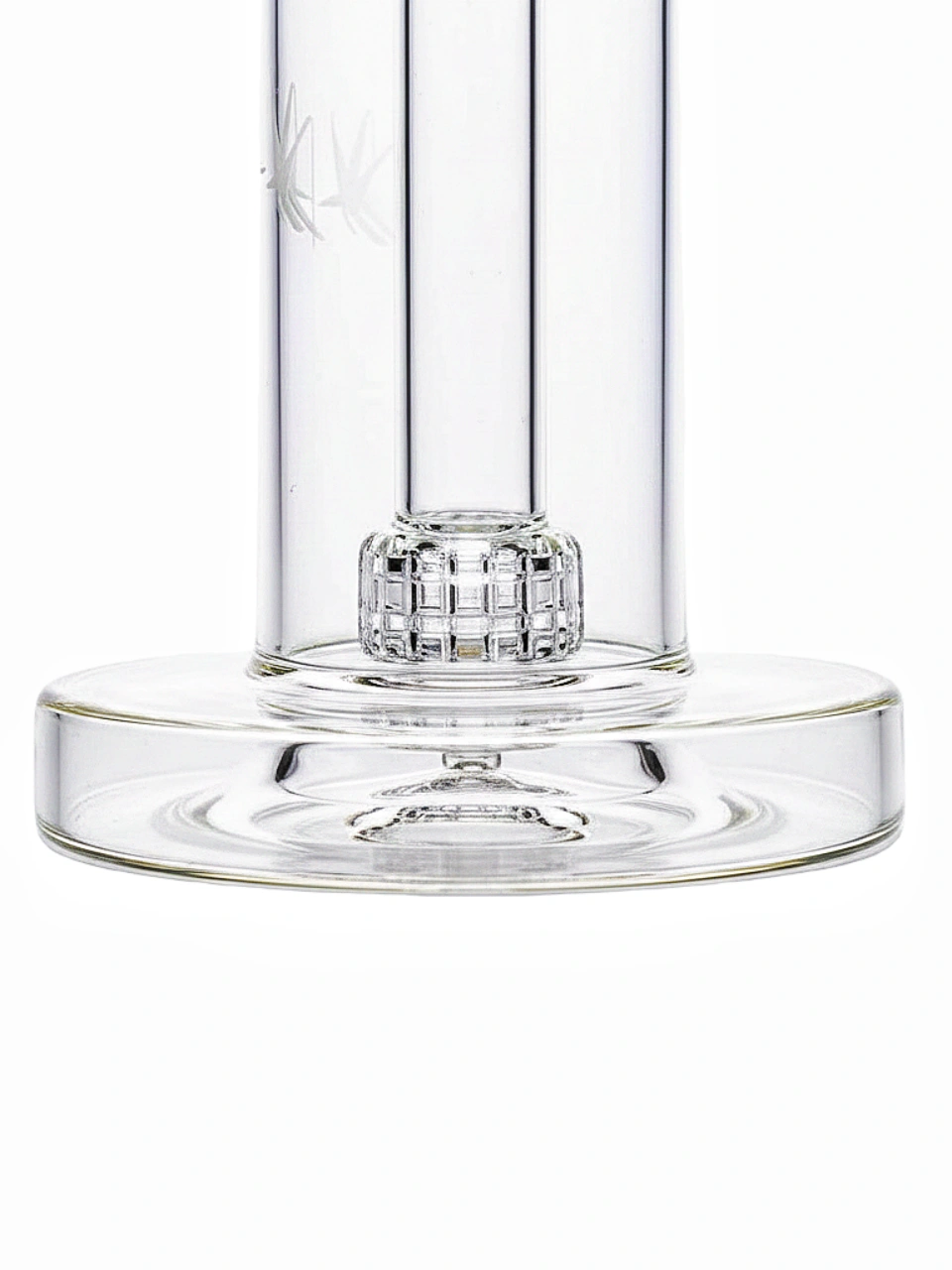 8.5-Inch Clear Borosilicate Glass Straight Tube Bong with Matrix Perc - Image 2