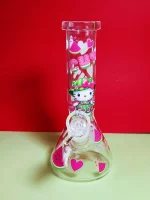 Hello Kitty Watermelon Beaker Glass Bong 8 in