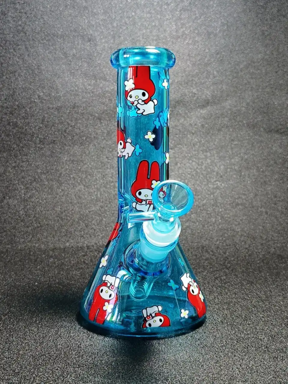 8 Inch Red My Melody Sapphire-Blue Beaker Glass Bong