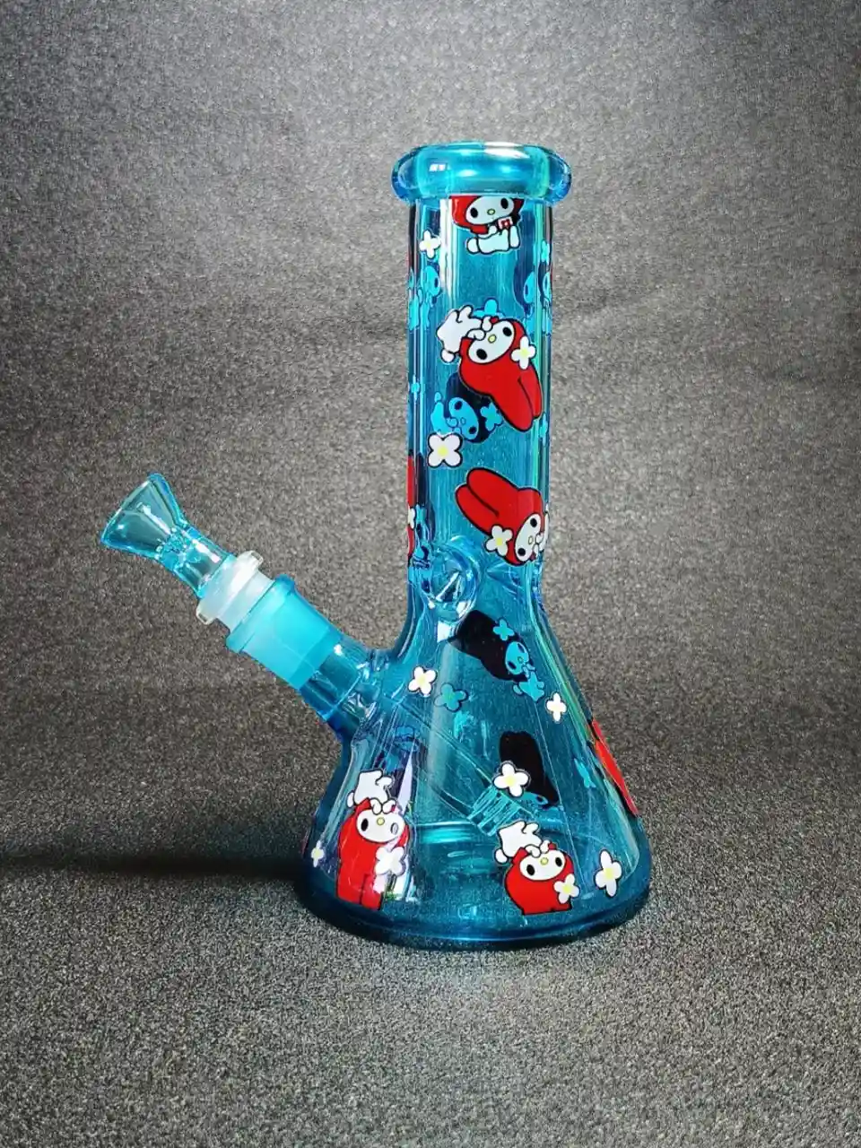 8 Inch Red My Melody Sapphire-Blue Beaker Glass Bong - Image 2