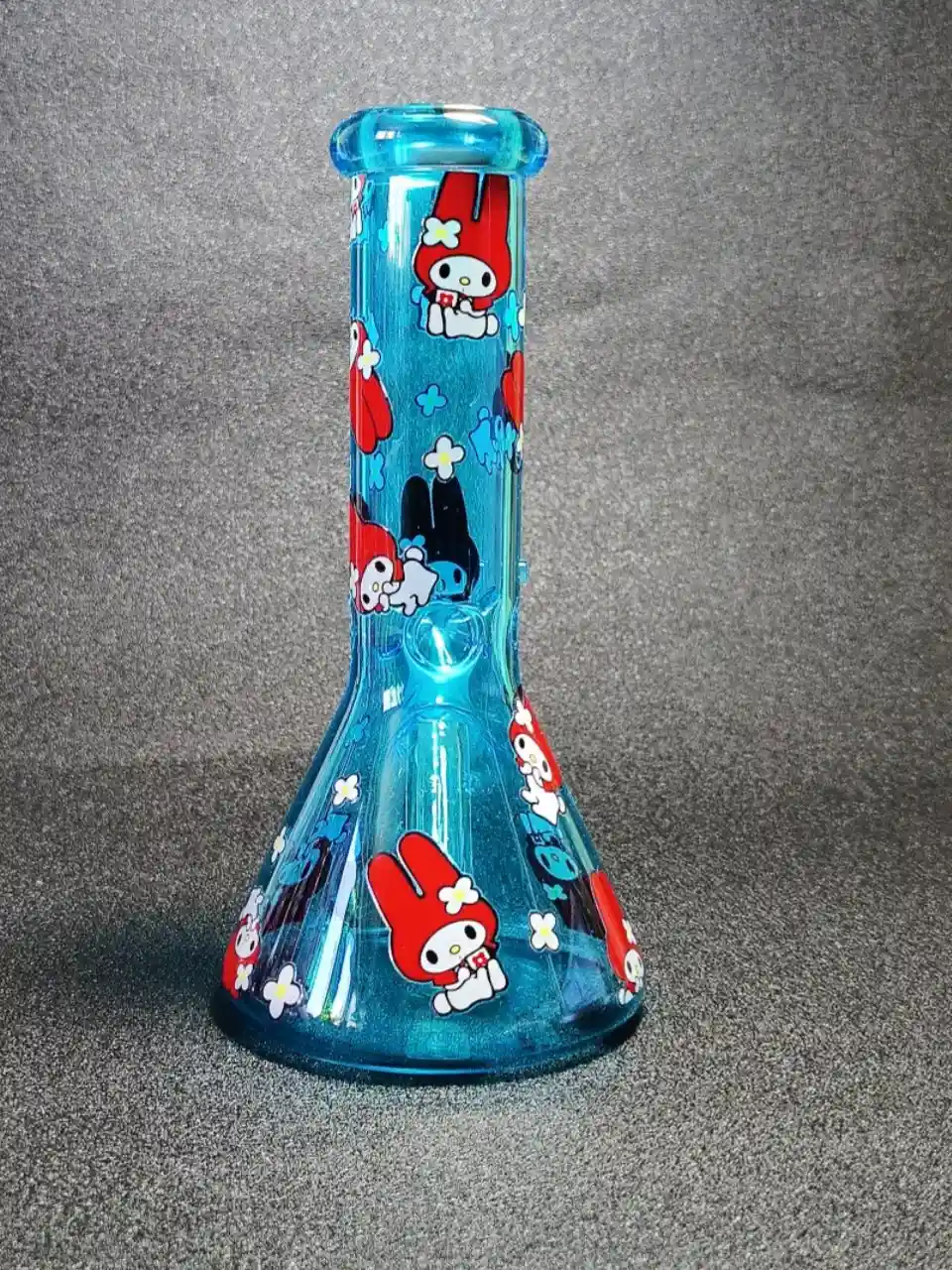 8 Inch Red My Melody Sapphire-Blue Beaker Glass Bong - Image 3