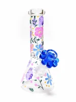 Blooming Spring Mini Floral Beaker Glass Bong