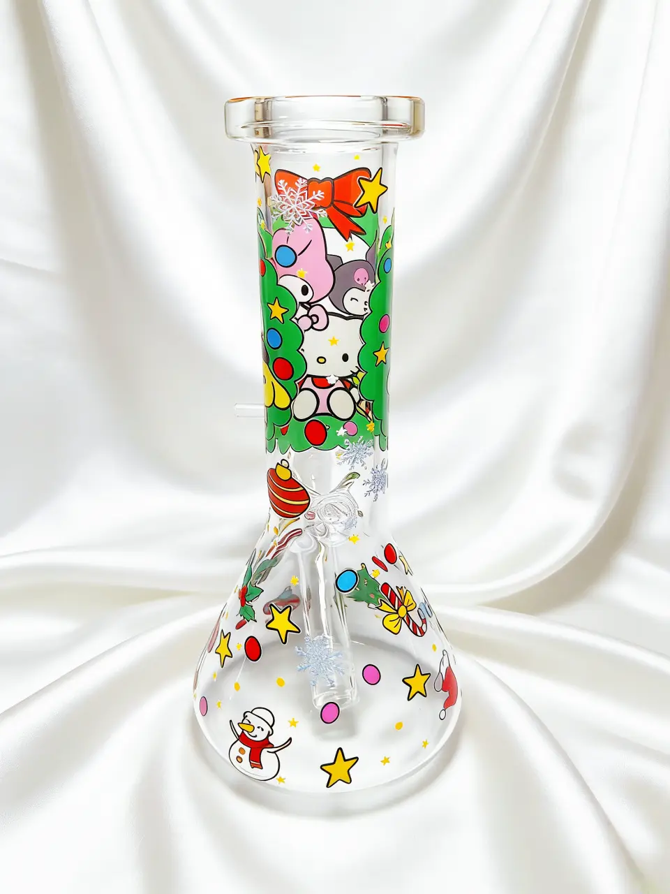 Sanrio Christmas Party Beaker Glass Bong 8 Inch - Image 4