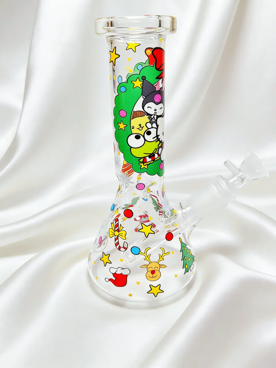 Sanrio Christmas Party Beaker Glass Bong 8 Inch - Image 2