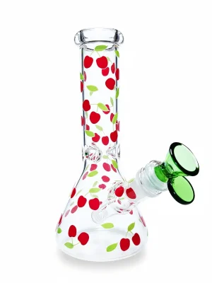 Mini Beaker Bong with Twin Cherry Print