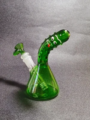 6" Pickle Rick 3D Handcrafted Borosilicate Glass Beaker Bong